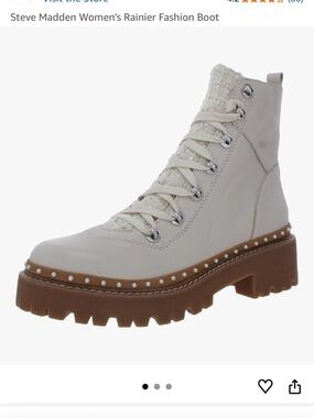 Steve Madden Rainier Boot in Bone Multi